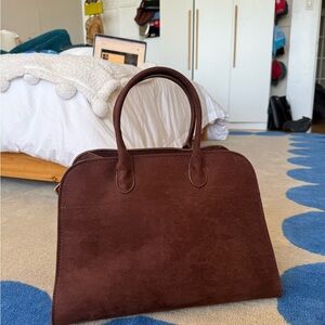Brown Suede Handbag